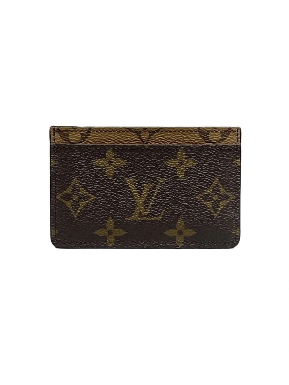 Louis Vuitton Monogram Card Holder Key Pouch Wallet Reverse Monogram